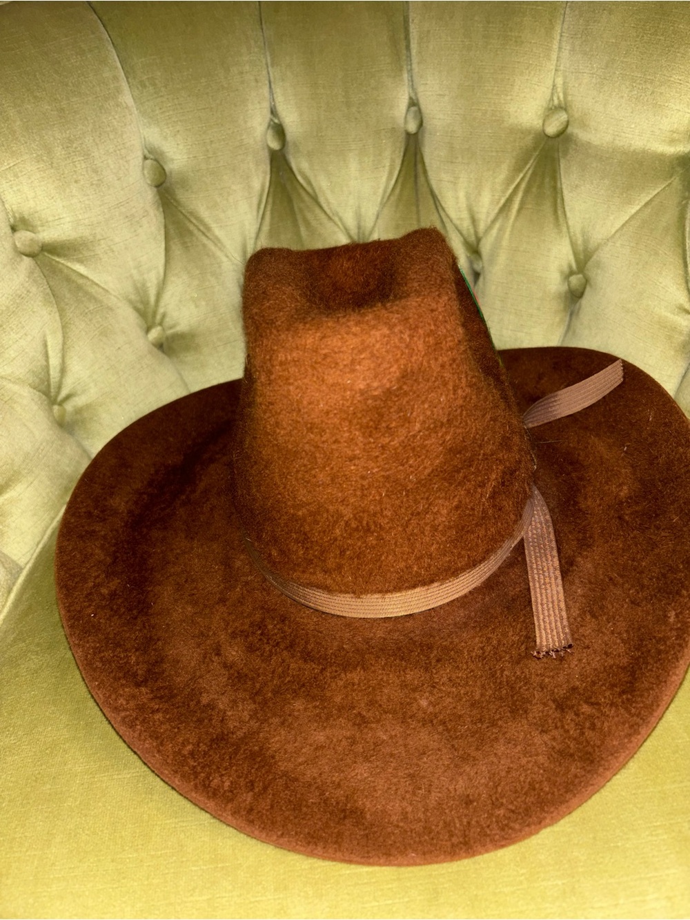 Morgan Custom Women 5X Long Hair Beaver brown cowboy hat US 6 5/8 - Picture 8 of 10
